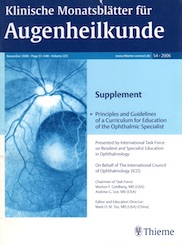 Curricula for Ophthalmic Education